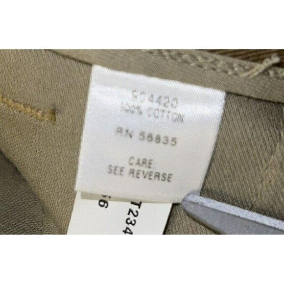 Cabelas Pants Men's Khaki Flat Front Straight Leg Chino Dress Pants Slacks 44x32 - Picture 5 of 8